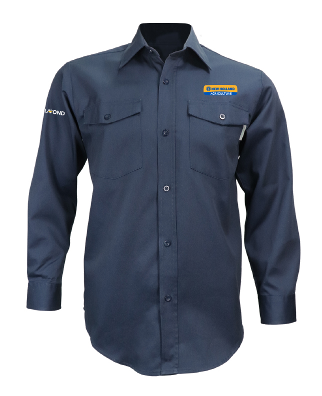 AVANTIS MACHINERIE - 625TALL chemise de travail boutons plastique M.L. unisexe (MARINE) - 12450 (AVG) + 12716 (MD)