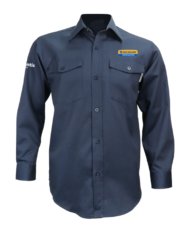 AVANTIS MACHINERIE - 625TALL chemise de travail boutons plastique M.L. unisexe (MARINE) - 12450 (AVG) + 12459 (MD)